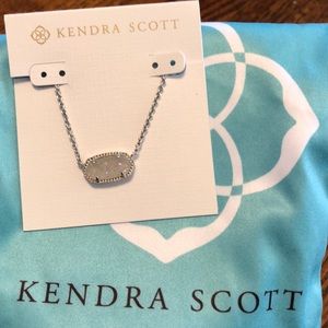 Kendra Scott silver druzy Elisa necklace